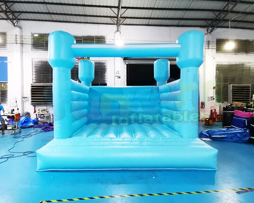 Blue 18OZ PVC Inflatable Jumping Castle Wedding Bounce House