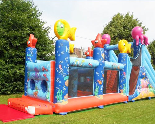 Quadruple Stitching 1000D Inflatables Obstacle Course For Promotion