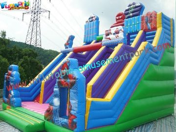 Giant Spiderman Commercial Inflatable Slide  /  Huge Inflatable Slide Games For Funny