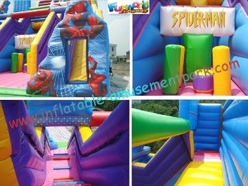 Giant Spiderman Commercial Inflatable Slide  /  Huge Inflatable Slide Games For Funny