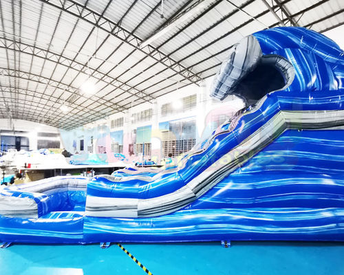 1000D Playground Inflatable Water Slide Customized Size