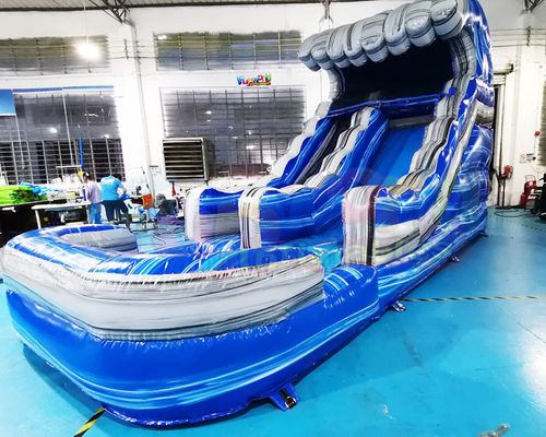 1000D Playground Inflatable Water Slide Customized Size