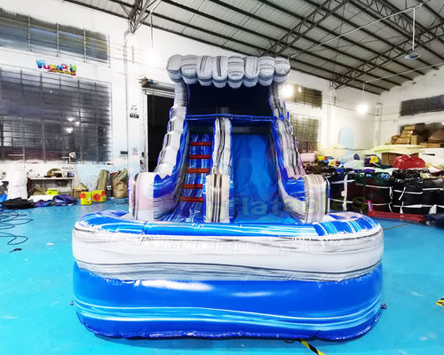 1000D Playground Inflatable Water Slide Customized Size