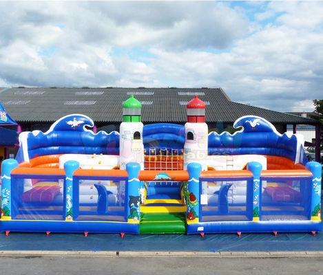 Plato Inflatable Amusement Park Blow Up Bouncy Castle Combo