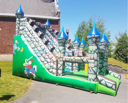 Customized Quadruple Stitching Inflatable Bounce Slide For Festival Activity