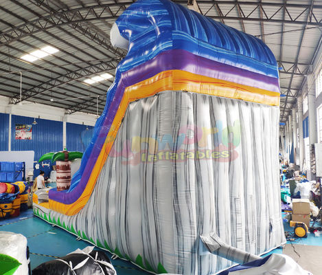 ODM Outdoor Inflatable Water Slides Palm Tree Bouncy Castle