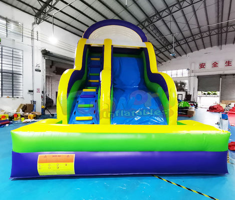 Multi Color 1000D Bounce House Inflatable Water Slide With Pool