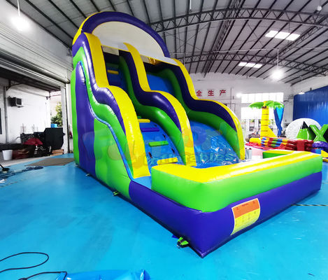 Multi Color 1000D Bounce House Inflatable Water Slide With Pool