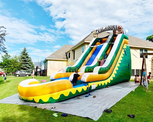 Backyard Children Inflatable Bounce House With Water Slide