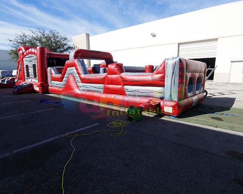 Long Bouncy Castle 13.2X4.7X3M Inflatable Obstacle Course