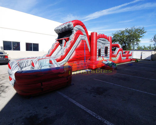 Train Bouncy Castle 13.2X4.7X3M Inflatable Obstacle Course