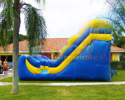 Commercial Double Side Inflatable Bouncer Slide Double Stitching