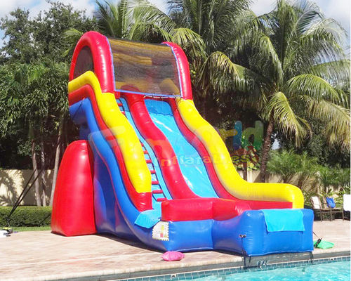 Palm Tree Bouncy Castle Commercial Inflatable Slide For Amusement Park