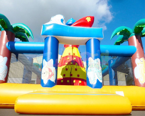 0.55mm PVC Inflatable Bounce House Combo For Advertisement