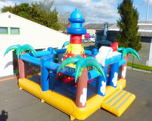 0.55mm PVC Inflatable Bounce House Combo For Advertisement