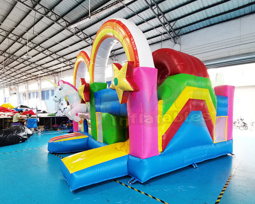 Children Unicorn Inflatable Castle Combo Bounce House