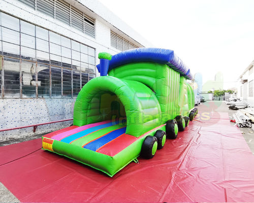 Train Bouncy Castle 13.2X4.7X3M Inflatable Obstacle Course