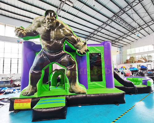 OEM Inflatable Bounce House Combo Super Hero Bouncy Castle