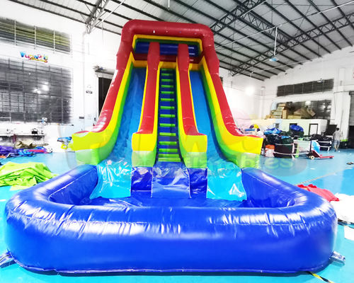 Playground Outdoor Inflatable Water Slides Double Side Jumping Bouncer