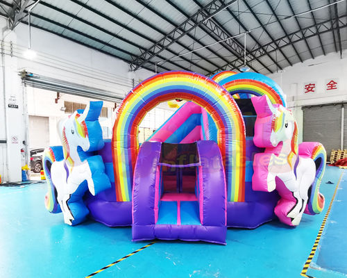 Backyard 1000D Unicorn Jumping Castle Inflatable Bouncer Combo