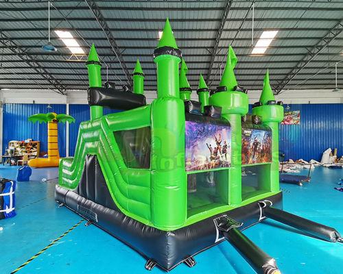 Super Hero Jumping Castle Inflatable Bouncer Slide Combo For Hotel