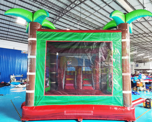 ROHS Palm Tree Inflatable Bouncer Slide Jumping Bouncy Castle