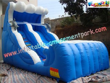 Large Inflatable Slides double lane made of 0.55mm PVC tarpaulin for rental, commercial