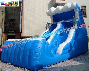 Large Inflatable Slides double lane made of 0.55mm PVC tarpaulin for rental, commercial