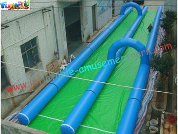 Custom Double Lane Outdoor Adult Inflatable Water Slide For Play Center / Rental