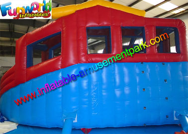 Popular Outdoor Inflatable Water Slides  , Inflatable Jumping Slide With Pool From Funworld