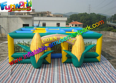 Green  Inflatable Sports Games  ,Yellow 0.55mm PVC Tarpaulin Inflatable Corn Maze