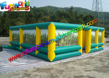 Green  Inflatable Sports Games  ,Yellow 0.55mm PVC Tarpaulin Inflatable Corn Maze