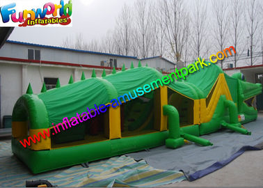 Outdoor Crocodile Inflatables Obstacle Course Rentals / Custom Obstacle Game