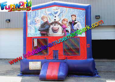 Commercial Grade 0.55mm Disney Inflatable Frozen Bouncy Castles With 4 x 4