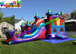 Colorful Kids Crazy Inflatable Bouncer Slide Jumping Castle With Turrets