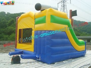 Popular Pirate Inflatable Bouncer Slide , Bouncer Combo Slide With PVC Tarpualin