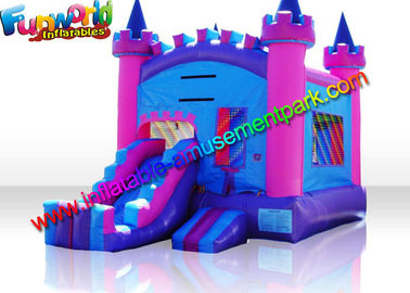 Turrets Colorful Commercial Bouncy Castles  Slide  5 x 4  Meters for Girl