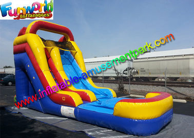 1000D PVC Tarpaulin Mini Inflatable Water Slide , Inflatable Wet Slides