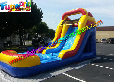 1000D PVC Tarpaulin Mini Inflatable Water Slide , Inflatable Wet Slides