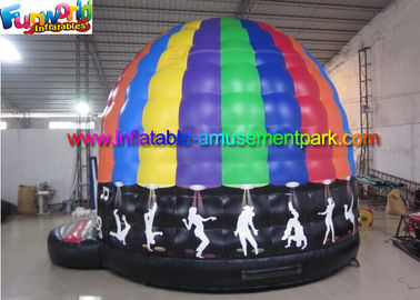 Music Inflatable Disco Dome Bouncy Castles Customized For Dancing