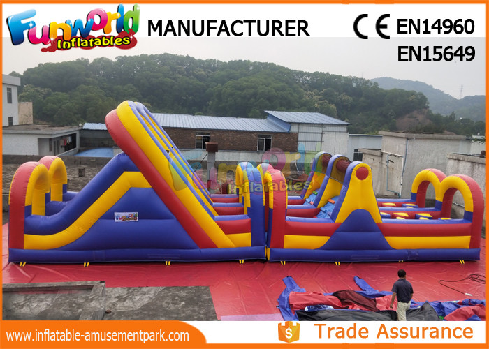 Commercial PVC Tarpaulin Inflatables Obstacle Course / Inflatable Sport ...