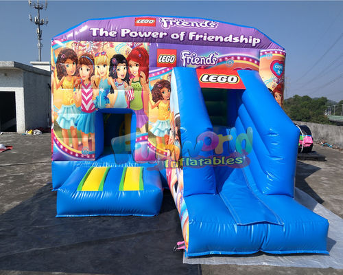 Lego  Inflatable Bouncy Castle With Slide For Girls Silk Printing