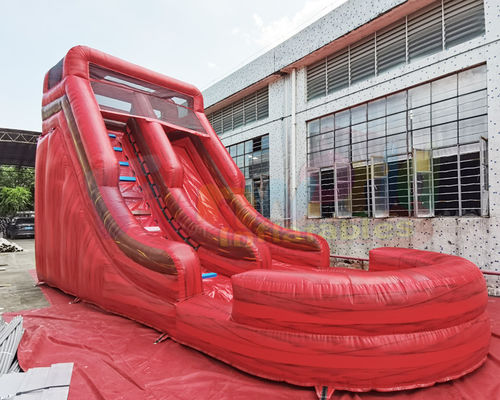 Red Bouncy Castle Bounce House Outdoor Inflatable Water Slides Multi Color