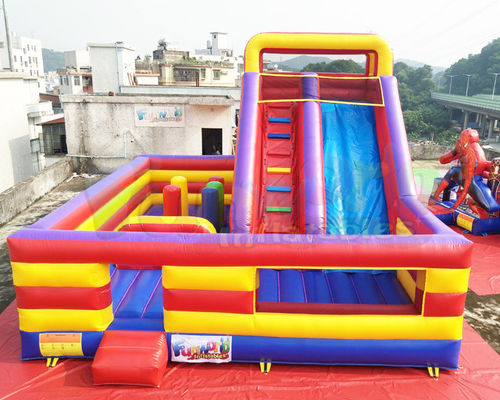 0.55mm PVC Inflatable Amusement Park Adult Bouncy Castle Slides