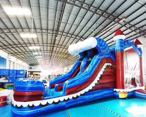Combo Bouncy Castle Commercial Inflatable Bouncer For Festival Activity